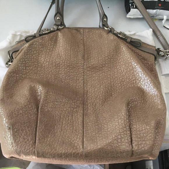 SOLD Coach vintage metallic Lidsey leather handbag, champagne - Picture 4 of 16